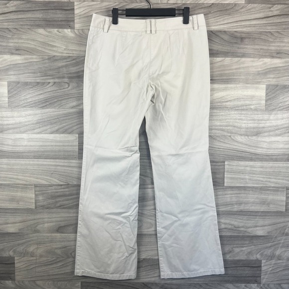 Ann Taylor Pants Women's Size 8 Beige Bootcut Leg‎ 2 Button Stretch Y2K Career - Picture 2 of 13